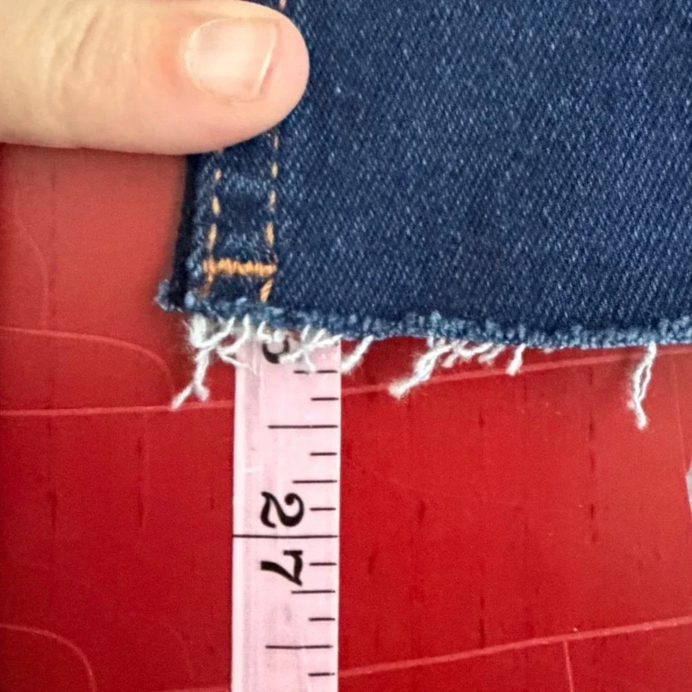 Zara Womens Jean Size 4 Mini Flare High Rise‎ Patch Pockets Dark Wash Ankle NWT